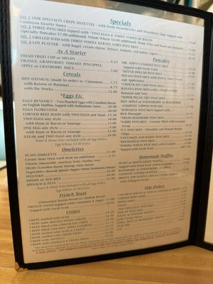 Menu photo 1 John's Pancake House Montauk, NY Menu photo 1 John's Pancake House Montauk, NY