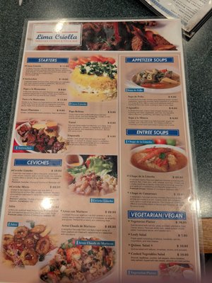 Menu photo 2 Lima Criolla Peruvian Restaurant Austin, TX