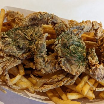 Cap't Loui - fried soft shell crab and fries - Seafood Near Me - Cupertino, California Cap't Loui - fried soft shell crab and fries - Seafood Near Me - Cupertino, California