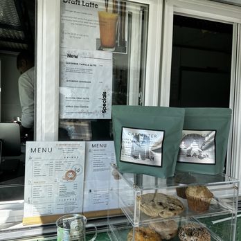 Carpenter Coffee Roasters - Front of window / menu pastry display case - Coffee Roasteries Near Me - Elk Grove, California