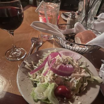 Massa's - Dinner salad and house red blend - Italian Near Me - Bridgeton, Missouri Massa's - Dinner salad and house red blend - Italian Near Me - Bridgeton, Missouri