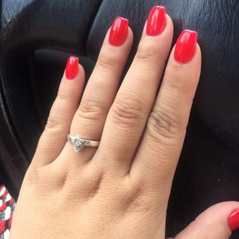 Thy Thy Nails - Full set 28$ with gel polish "Raspberry" - Nail Salons Near Me - Walnut Park, California