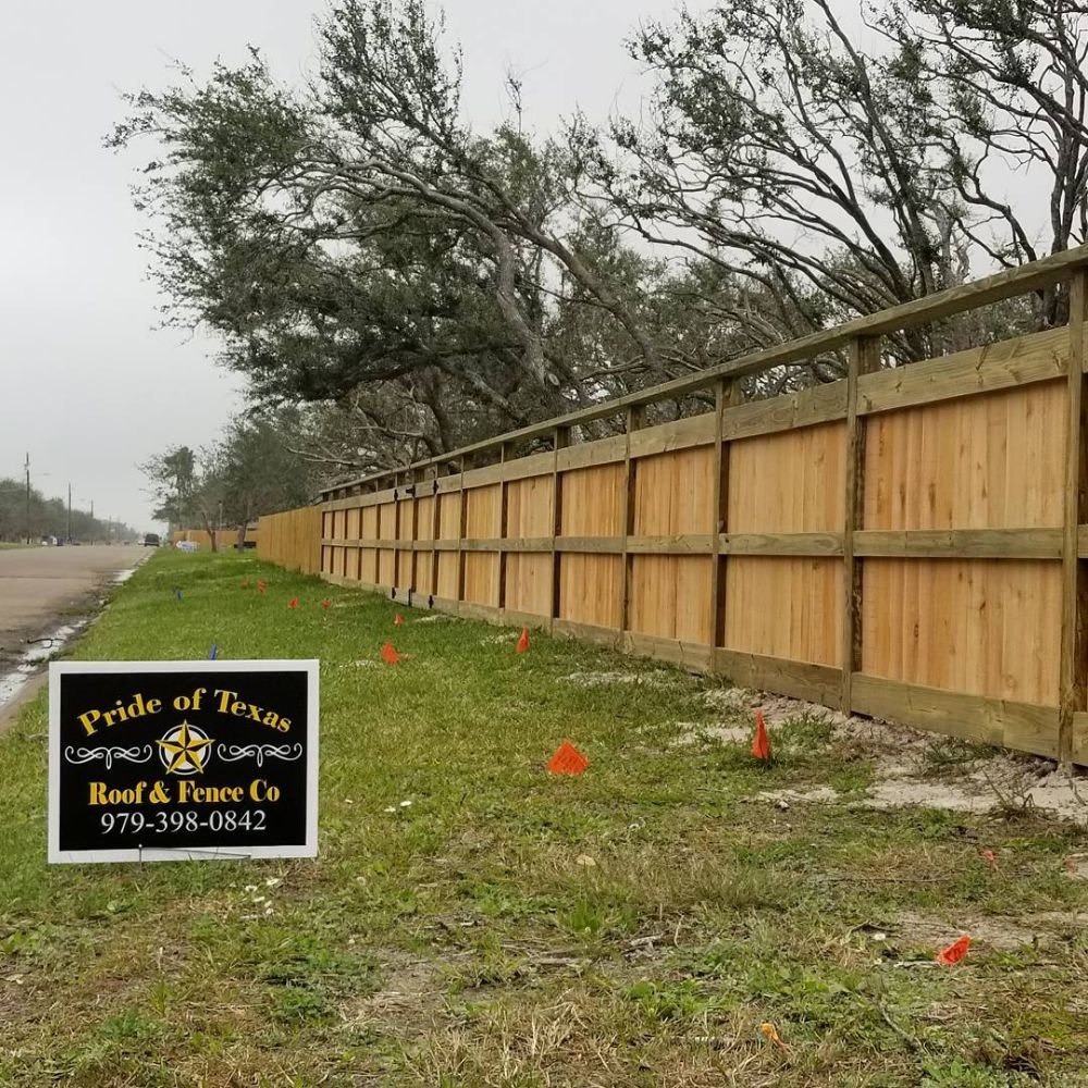 Slide of Pride of Texas Roof and Fence