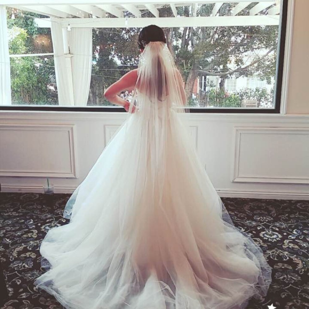 Kara Wedding - Dress, veil, ribbon, and hair piece. All from Kara. - Bridal Near Me - Los Angeles, California Kara Wedding - Dress, veil, ribbon, and hair piece. All from Kara. - Bridal Near Me - Los Angeles, California