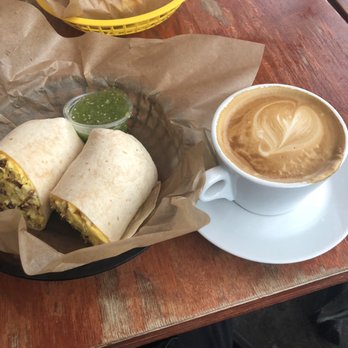 Flake - Bacon breakfast burrito and flat white - Breakfast & Brunch Near Me - Venice, California
