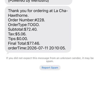 La Cha - Digital Receipt - Bubble Tea Near Me - Hawthorne, California La Cha - Digital Receipt - Bubble Tea Near Me - Hawthorne, California