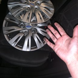 From BARELY touching ONE of the hubcaps