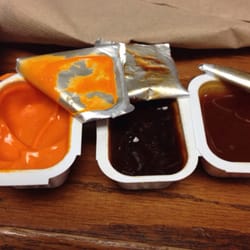 Creamy Buffalo, Honey BBQ and Orange Ginger dipping sauces
