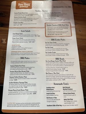 Menu photo 8 Front Range Barbeque Colorado Springs, CO