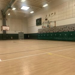Menifee Gym - One side of the three basketball hoops set up