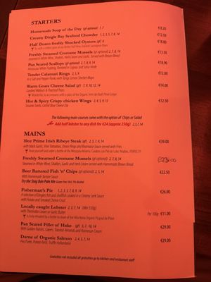 Menu photo 8 The Boatyard Restaurant Dingle, KY