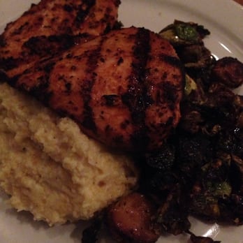 Blue Collar - Chicken with cheese grits and brussel sprouts. Yum! - Comfort Food Near Me - Miami, Florida Blue Collar - Chicken with cheese grits and brussel sprouts. Yum! - Comfort Food Near Me - Miami, Florida