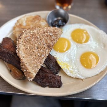 Snooze, an A.M. Eatery - The Snooze Classic - the bacon is really good! - Breakfast & Brunch Near Me - Austin, Texas Snooze, an A.M. Eatery - The Snooze Classic - the bacon is really good! - Breakfast & Brunch Near Me - Austin, Texas
