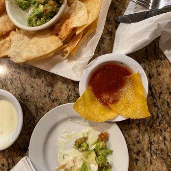 Mi Pueblo Mexican Grill - Guacamole and Queso. The guacamole came with flour tortilla chips instead of being corn tortilla chips that everyone else gets - Mexican Near Me - High Point, North Carolina Mi Pueblo Mexican Grill - Guacamole and Queso. The guacamole came with flour tortilla chips instead of being corn tortilla chips that everyone else gets - Mexican Near Me - High Point, North Carolina