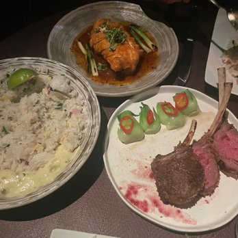 Buddakan - Vegetable Fried Rice Mongolian Lamb chops Broken Chili Chicken - Chinese Near Me - New York, New York