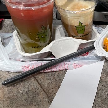 Cane Corner - Watermelon Sugarcane with lychee jelly, Sea Salt Coffee with coffee jelly - Juice Bars & Smoothies Near Me - Elk Grove, California