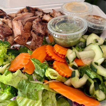 Bento Box - Teriyaki Chicken Salad, extra meat, extra salad dressing and PICKLED WASABI! - Japanese Near Me - Sacramento, California Bento Box - Teriyaki Chicken Salad, extra meat, extra salad dressing and PICKLED WASABI! - Japanese Near Me - Sacramento, California
