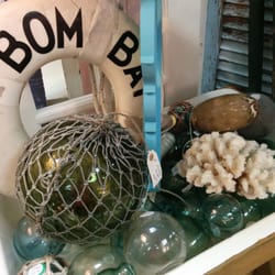 Mutiny Bay Antique Mall - Glass floats and nautical stuff.