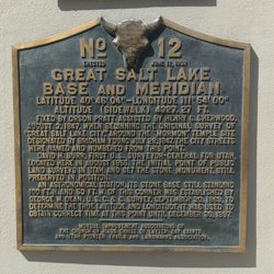 Great Salt Lake Base and Meridian Marker - Great Salt Lake Base and Meridian Marker