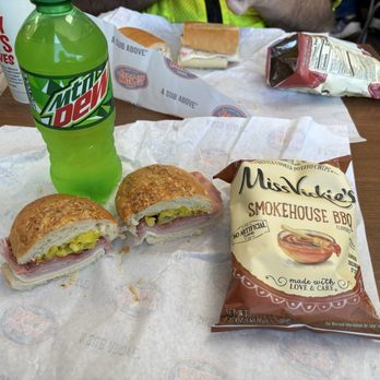 Jersey Mike's Subs - Got the mini #13 Original Italian with mustard, pickles, and pepperoncinis - Delicious - Sandwiches Near Me - Austin, Texas