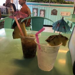 Two for one drinks as advertised but one of their fully loaded with ice alcohol drink was $21. Definitely not a buy one get one free.