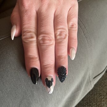 Virginia Nails - Disney chic with almond dipped nails - Nail Salons Near Me - McKinney, Texas