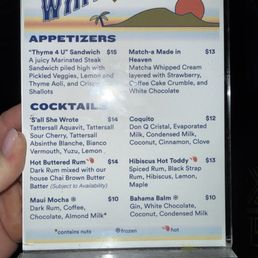 Winter menu Winter menu
