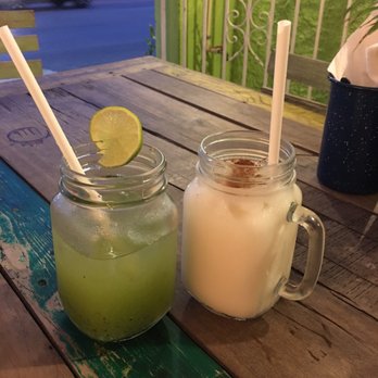 Green Verde - Cucumber Lemonade & Horchata - Mexican Near Me - Isla Mujeres, ROO Green Verde - Cucumber Lemonade & Horchata - Mexican Near Me - Isla Mujeres, ROO