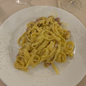 Trattoria Da Nino - Tagliatelle alla Carbonara - Sicilian Near Me - Taormina, Maine