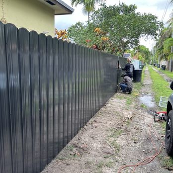 Sotolongo Fence - New metal fence with gate during construction. - Fences & Gates Near Me Sotolongo Fence - New metal fence with gate during construction. - Fences & Gates Near Me