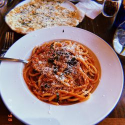 Bucatini Trattoria - Bucatini Pomodoro and Garlic Flatbread