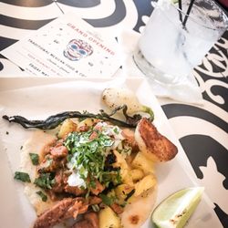 Casa Oaxaca - Skinny Margarita and an Al Pastor taco