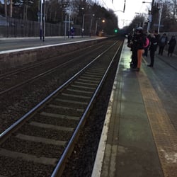 Palmers Green Rail Station - Early morning platform dwellers
