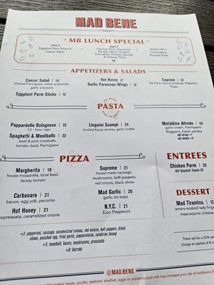 Menu photo 1 Mad Bene Kapolei, HI Menu photo 1 Mad Bene Kapolei, HI