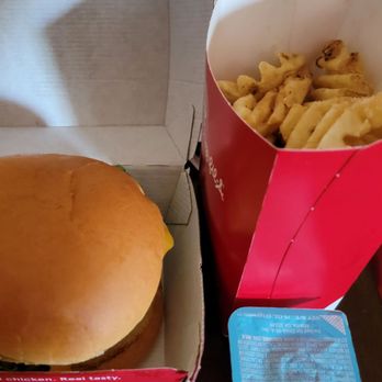 Chick-fil-A - Deluxe Chicken Sandwich with Half Filled Waffle Fries - Fast Food Near Me - Fort Wayne, Indiana