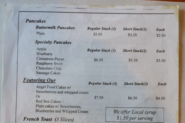 Menu photo 2 Quabbin Woods Restaurant Petersham, MA Menu photo 2 Quabbin Woods Restaurant Petersham, MA