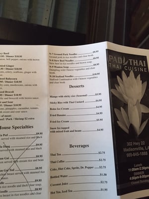 Menu photo 8 Pad Thai Madisonville, LA