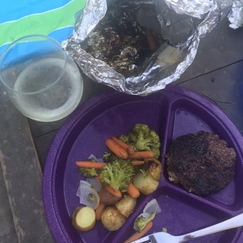 The Range Vintage Trailer Resort - Remember foil dinners from scouts? The trick is to add an ice cube so your veggies steam well! - RV Parks Near Me - Ennis, Texas The Range Vintage Trailer Resort - Remember foil dinners from scouts? The trick is to add an ice cube so your veggies steam well! - RV Parks Near Me - Ennis, Texas