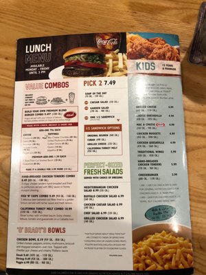 Menu photo 1 Beef 'O' Brady's Titusville, FL