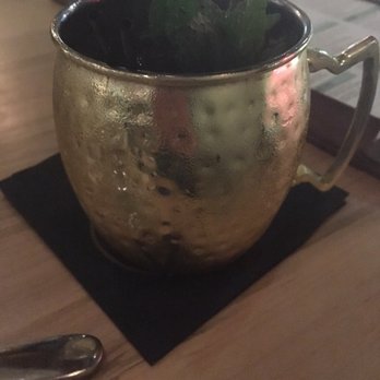 AMBAR Restaurant, Clarendon - Their version of a Moscow mule - Modern European Near Me - Arlington, Virginia