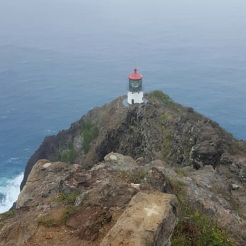 Makapu'u Point Lighthouse Trail - From the top looking down on the lighthouse - Hiking Near Me - Honolulu, Hawaii Makapu'u Point Lighthouse Trail - From the top looking down on the lighthouse - Hiking Near Me - Honolulu, Hawaii