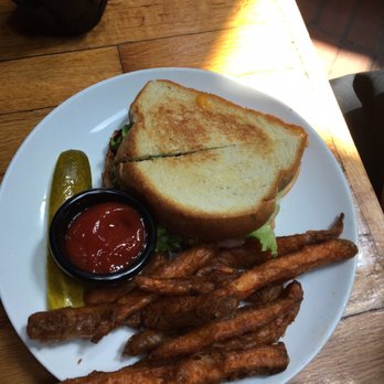 Twisted Fork Grill and Bar - The Club sandwich with sweet potato fries. - American Near Me - Omaha, Nebraska