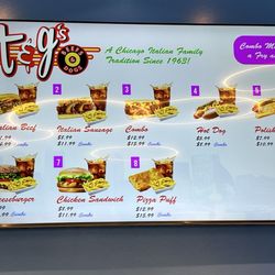 T & g's Italian Beef and Dogs - Menu