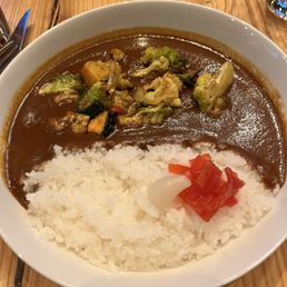 Japanese curry with roasted vegetables Japanese curry with roasted vegetables