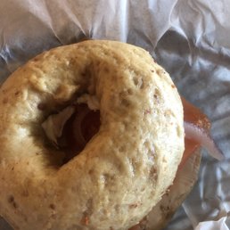 The Bacon Maple bagel with Lox. The Bacon Maple bagel with Lox.