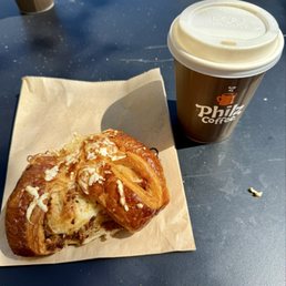 Bacon Onion Pretzel Croissant + Chai Tea Bacon Onion Pretzel Croissant + Chai Tea