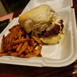 Burger and fries Burger and fries