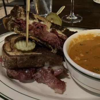 Union Bear Brewing Company - Over stuffed Rueben and tomato bisque - American Near Me - Plano, Texas Union Bear Brewing Company - Over stuffed Rueben and tomato bisque - American Near Me - Plano, Texas