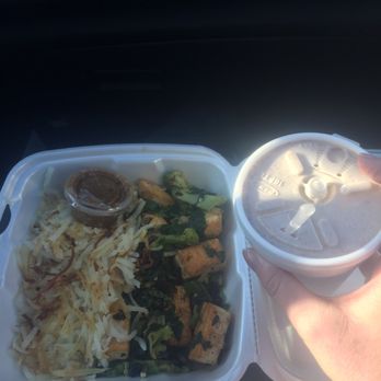 Southern Belle's - Vegan tofu scramble with hash browns and the "vegan" smoothie - Breakfast & Brunch Near Me - Barrington, Illinois Southern Belle's - Vegan tofu scramble with hash browns and the "vegan" smoothie - Breakfast & Brunch Near Me - Barrington, Illinois