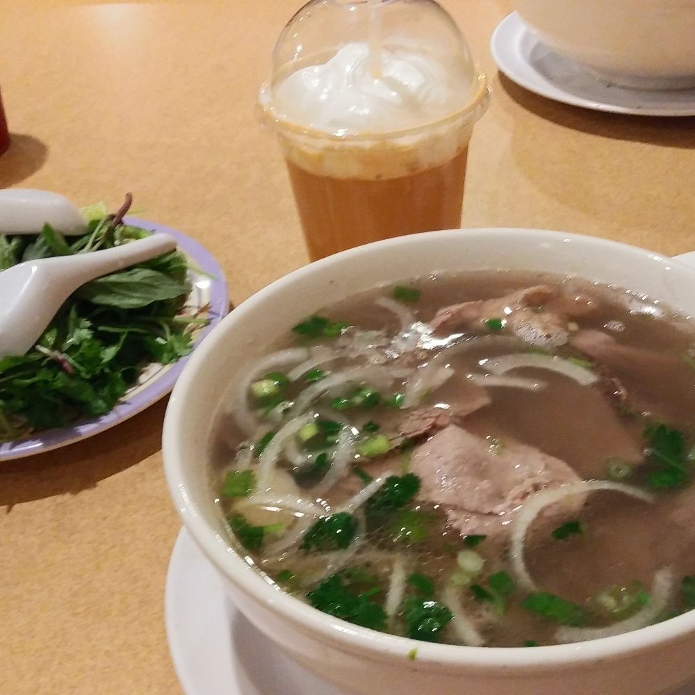 Saigon Taste - Thai tea and #13 beef Pho with the veggies - Vietnamese Near Me - El Paso, Texas Saigon Taste - Thai tea and #13 beef Pho with the veggies - Vietnamese Near Me - El Paso, Texas